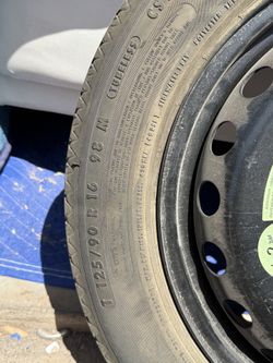 Continental T125 90R16 Spare Tire  (Donut)