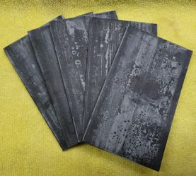 Five 3"x5" Black Rubber Squeegees