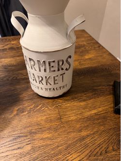 Small Tin flower Vase 11” tall