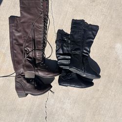 2 Pairs Of Womens Boots 