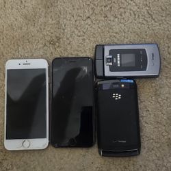 IPhone, Blackbery, and Samsung