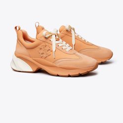 Peach Parfait Tory Burch Good Luck Trainer Sneakers