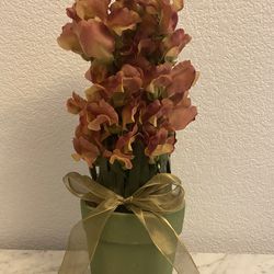Snap Dragon Silk Floral Vase Arrangement