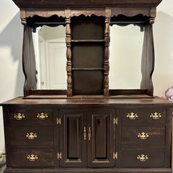 Dresser with 2 mirror solid wood vintage