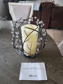 Candleholder & Flameless Candlewith Timer