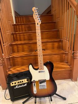 Fender MIM Left Handed Telecaster w/ Marshall Amp