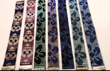 Owl, Flower Seed Bead Bracelets Handmade