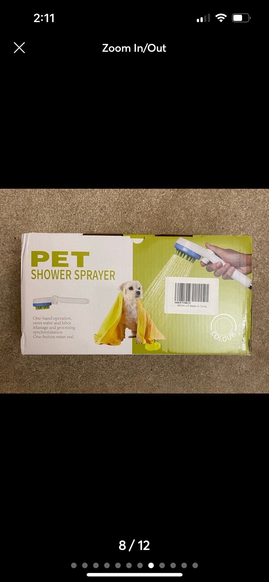 Pet shower sprayer