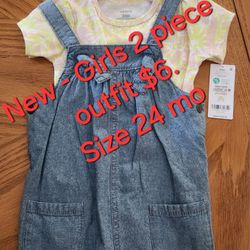 New - Girls 2 Piece Summer Outfit - 24mo $6