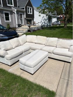 Sectional and ottoman
