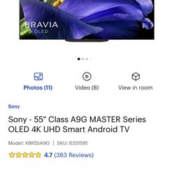 Sony A9G OLED 55" Brand New