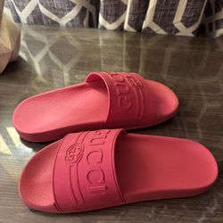 Pink Gucci Slides 