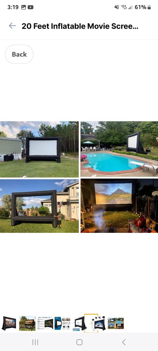 20ft 16:9HD Inflatable Movie Screen Theater