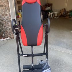 Body Vision IT9825 Deluxe Inversion Table with Head Rest Support Pad, Heavy Duty (up to 250 lbs.), Red - Compare @$200