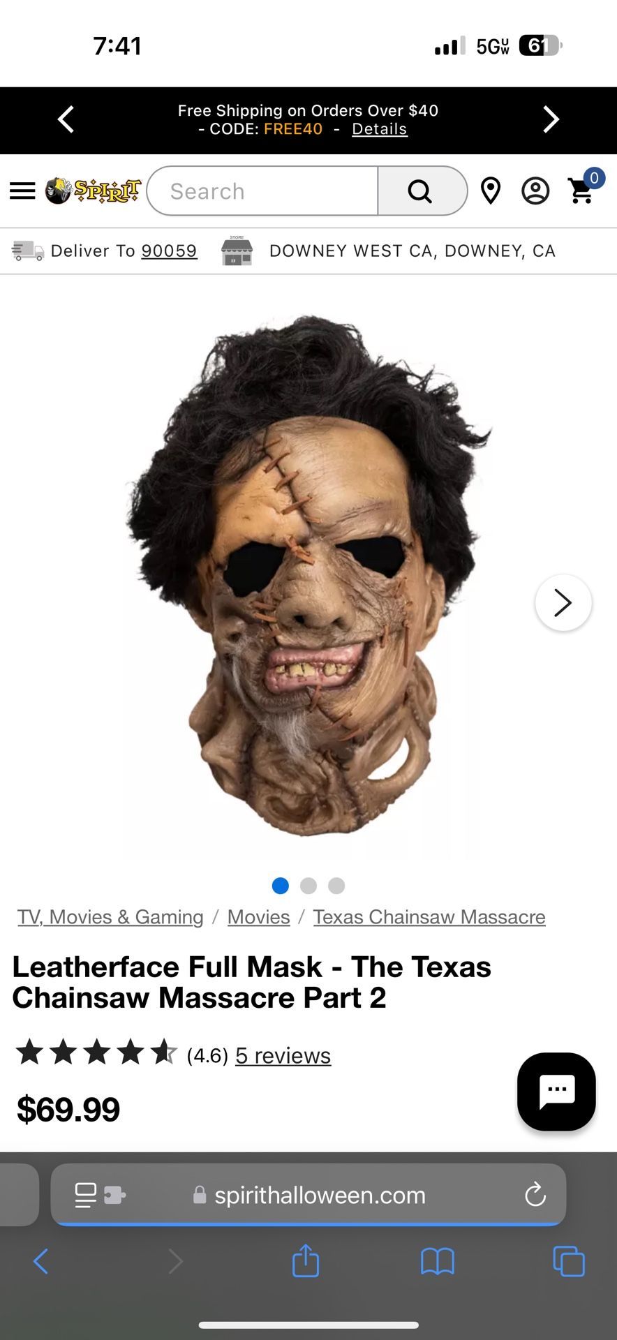 Texas Chainsaw Mask