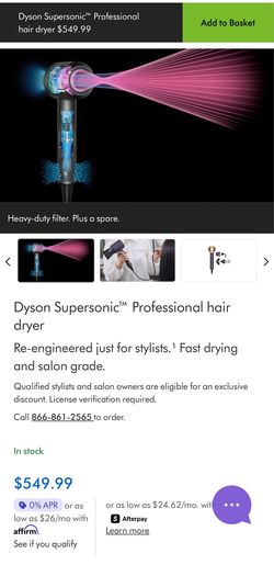 Dyson KDOOCJ supersonic Rose Red hairdryer