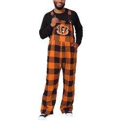 New FOCO Men’s XXXL Cincinnati Bengals Plaid Big Logo Overalls! Brand New With Tags!  
