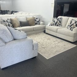 Sofa, chair and loveseat