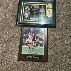 Brett Favre Autographed Picture And Memorabilia 
