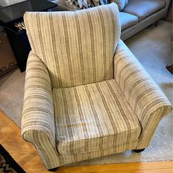 Striped Accent Chair