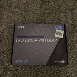 NEW MSI PRO Z690-A WiFi DDR4 Intel Motherboard (Unused)