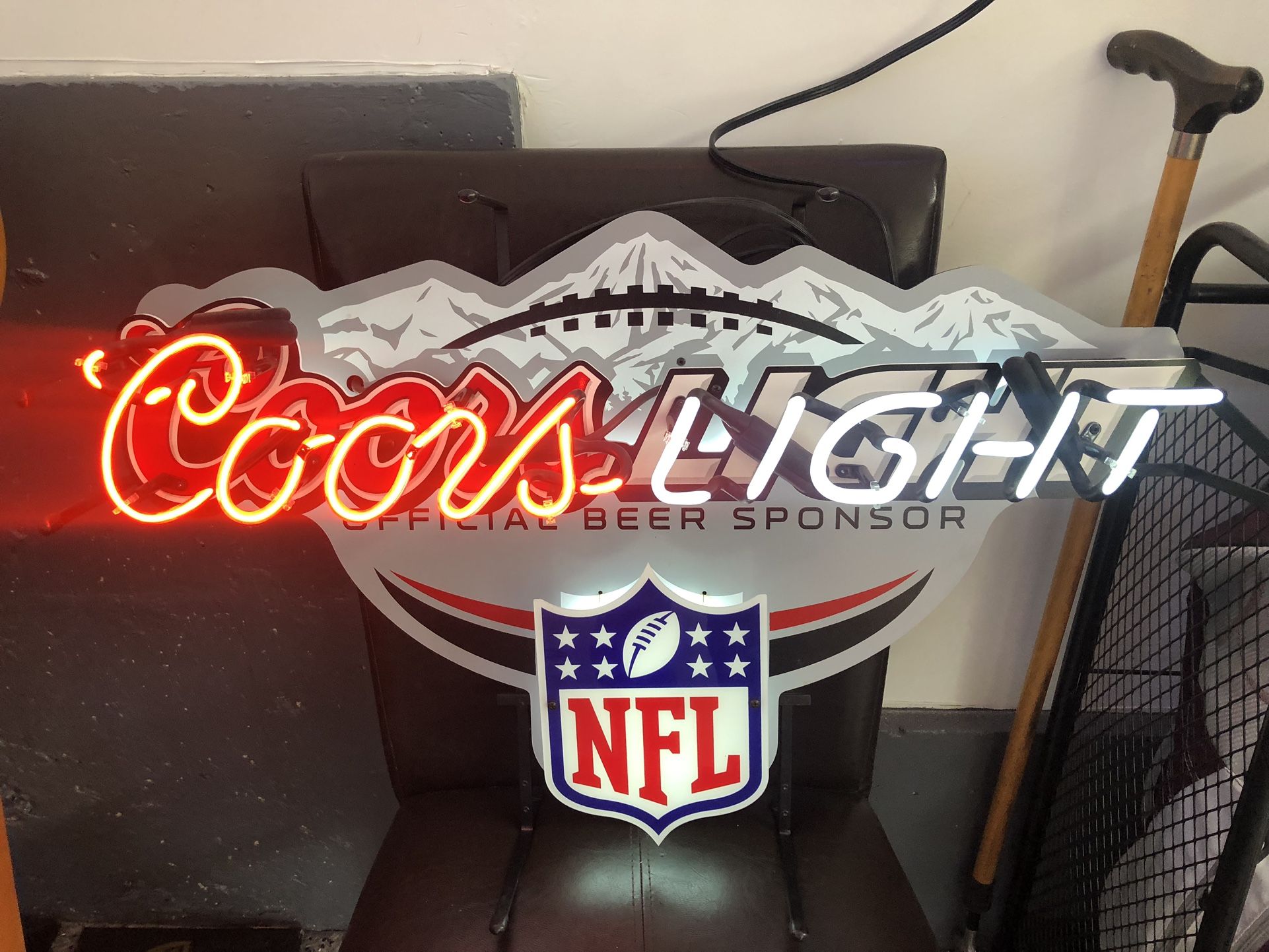 Coors Light NFL Football Neon Beer Sign