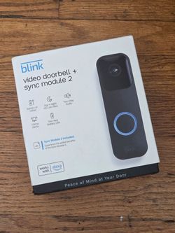 New Blink Video Doorbell + Sync Module 2 + EXTRAS ( Sync Mount + Corner wedge + Downward wedge)
