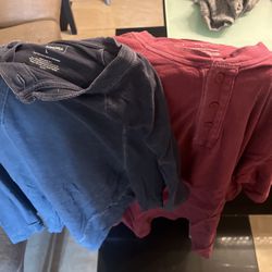 2 Camisetas Azul Y Rojo Manga Corta 