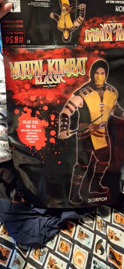 Mortal Kombat Klassic Scorpion Costume Plus XXL