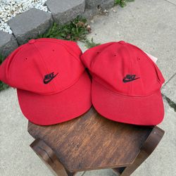 Nike Sport Specialties Hat Cap Fitted Mens 6 7/8 Red Swoosh Spellout VTG Y2K