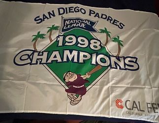 Vintage 1998 San Diego Padres NL Champions Flag – Cal Fed