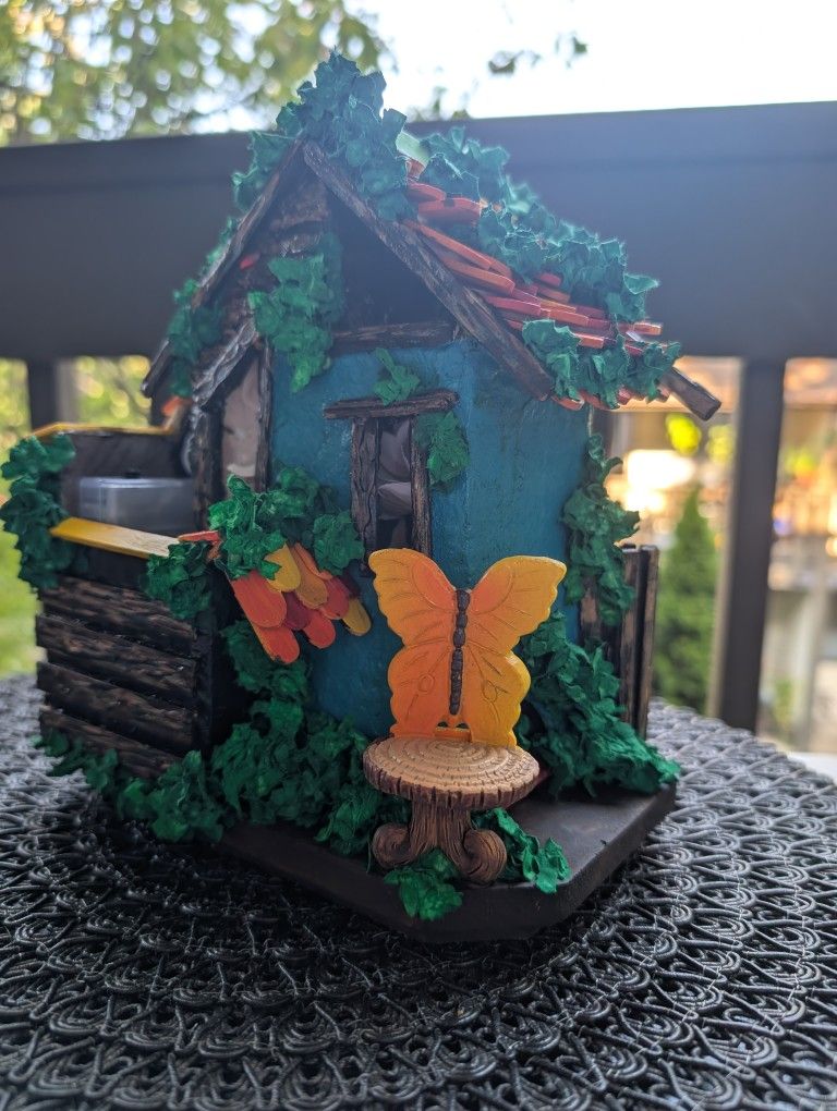 Hand Made House 🏠 Fairy House🧚🏻 With Light