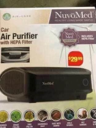 Brand New NuvoMed Car Air Purifier with HEPA Filter