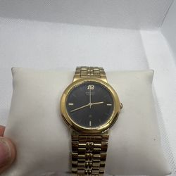 🍯🍯Super Rare Luxury Black Face GoldPlated SEIKO SX Men Watch 90s🍯🍯