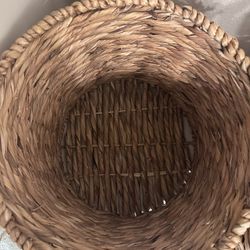Moving Sale- Set of 2 Woven Storage Baskets – Boho Decor – $30