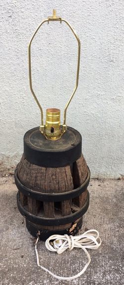 Antique Wagon wheel hub made into a vintage lamp