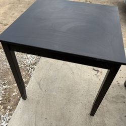 Black Table With Stools 