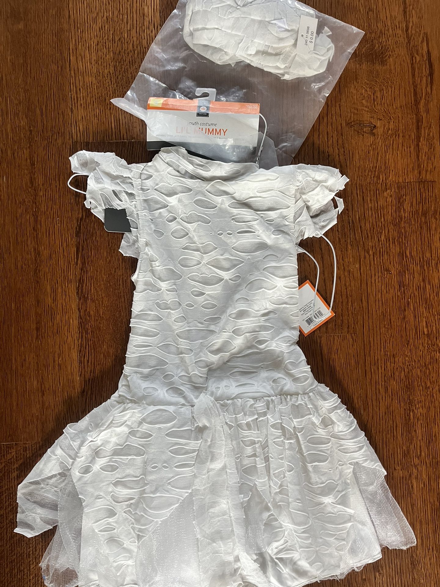 New! Lil Mummy Dress HALLOWEEN COSTUME Small 4/5