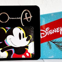 Disney Mickey Mouse Wallet and Keychain Gift Set