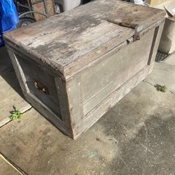 Antique wood Tool Box  