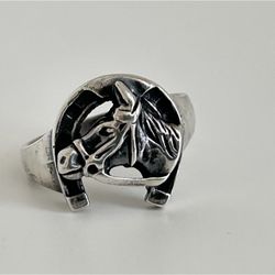 Sterling Silver Horse Head Ring