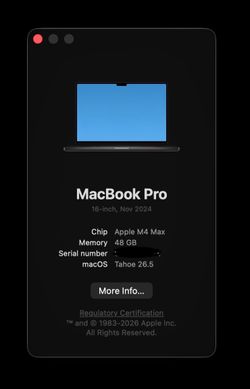 16” M4 Max MacBook - Pro 40 16/40 core - 48gb 1TB - 2024