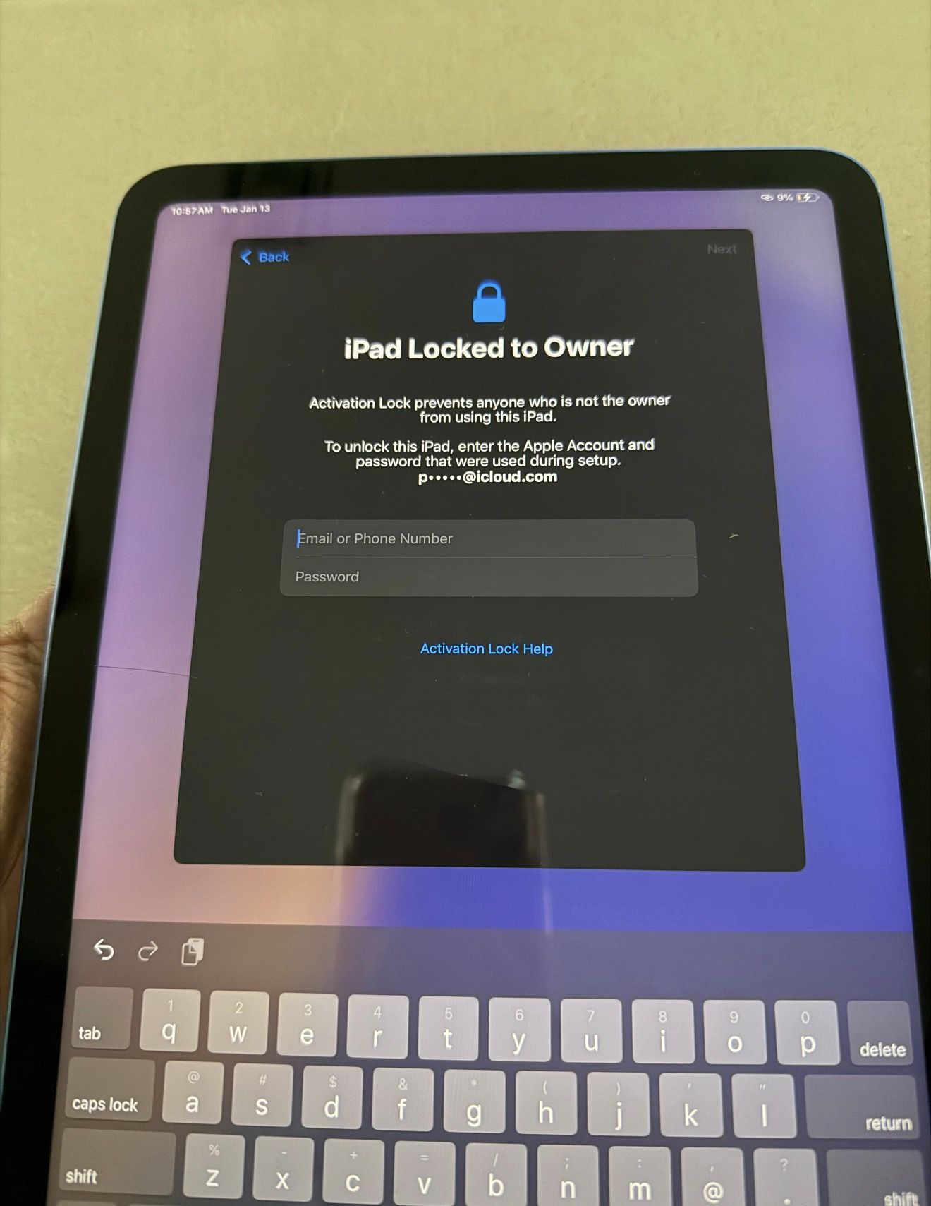 iPad 10 Generation Blue