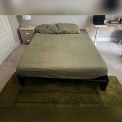 Queen Bed Frame + Mattress with Nightstand - Good – Sunset Valley, TX