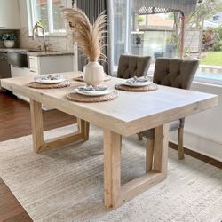 Custom Built Dining Table Solid wood Farmhouse Set Modern Rustic Bench Country Oval Round Counter Breakfast Height  Farm House 