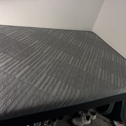 Queen Size Bed W/ Bed Frame & Fabric Dresser W/ 9 Drawers