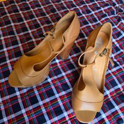 Jeffrey Campbell Foxy brown leather platform