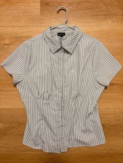 Light grey striped button up