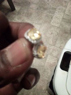 Yellow diamond earrings
