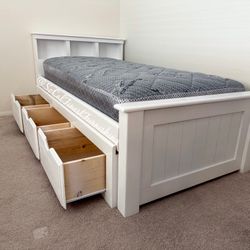 New Twin Bed With Drawers And Mattress